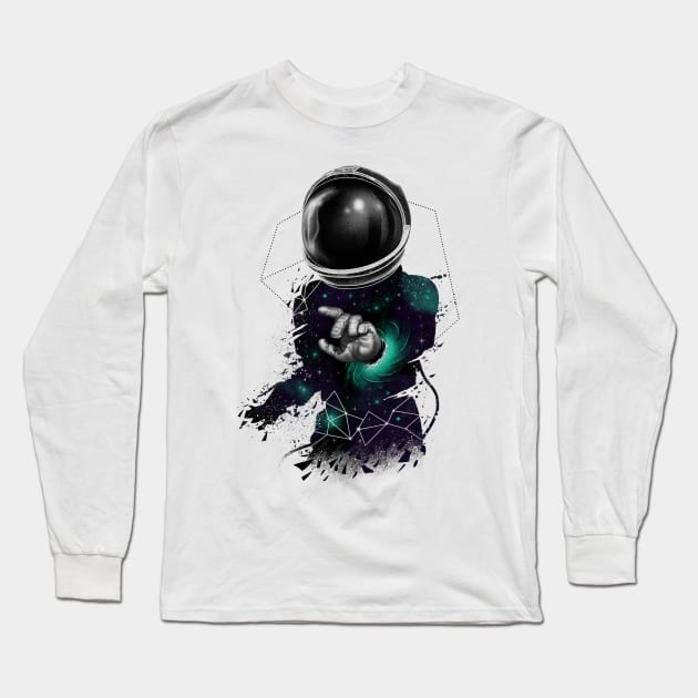 Space Warp Long Sleeve T-Shirt by Vincent Trinidad Art